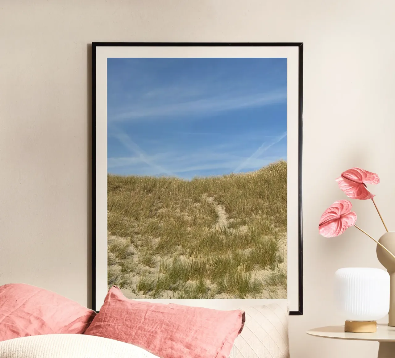Danish Dunes poster met houten frame van frame & focus