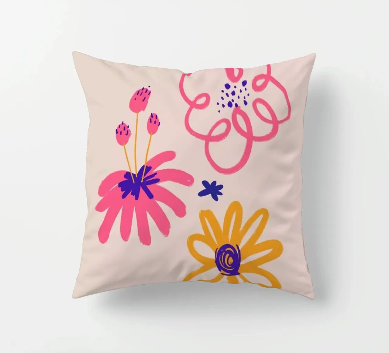 Neon Floral II decorative cushion by Pure