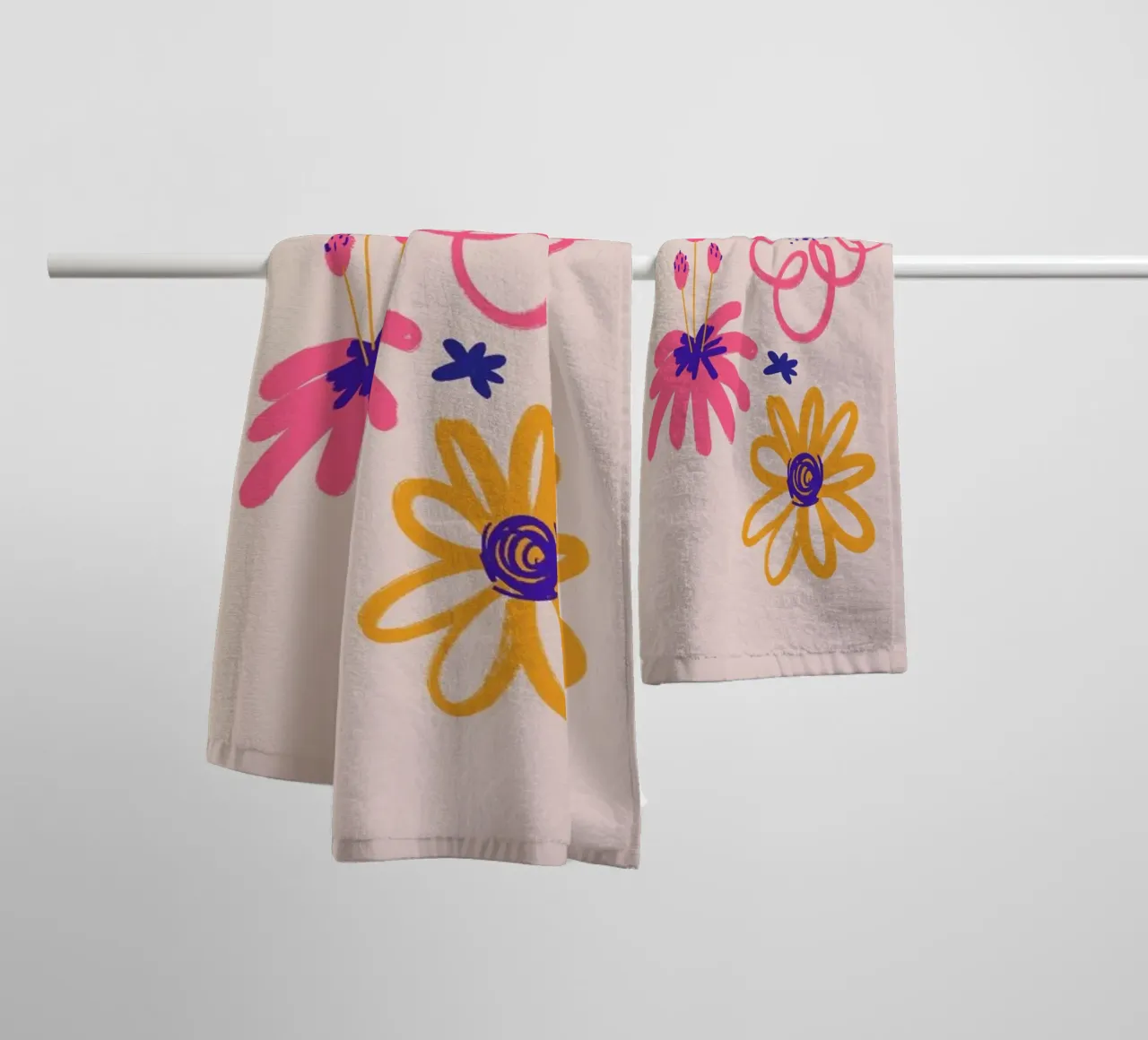 Neon Floral II serviette de bain de Pure