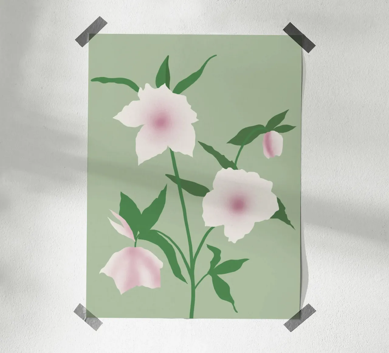 Fiore bianco di porcellana poster da Little Dean