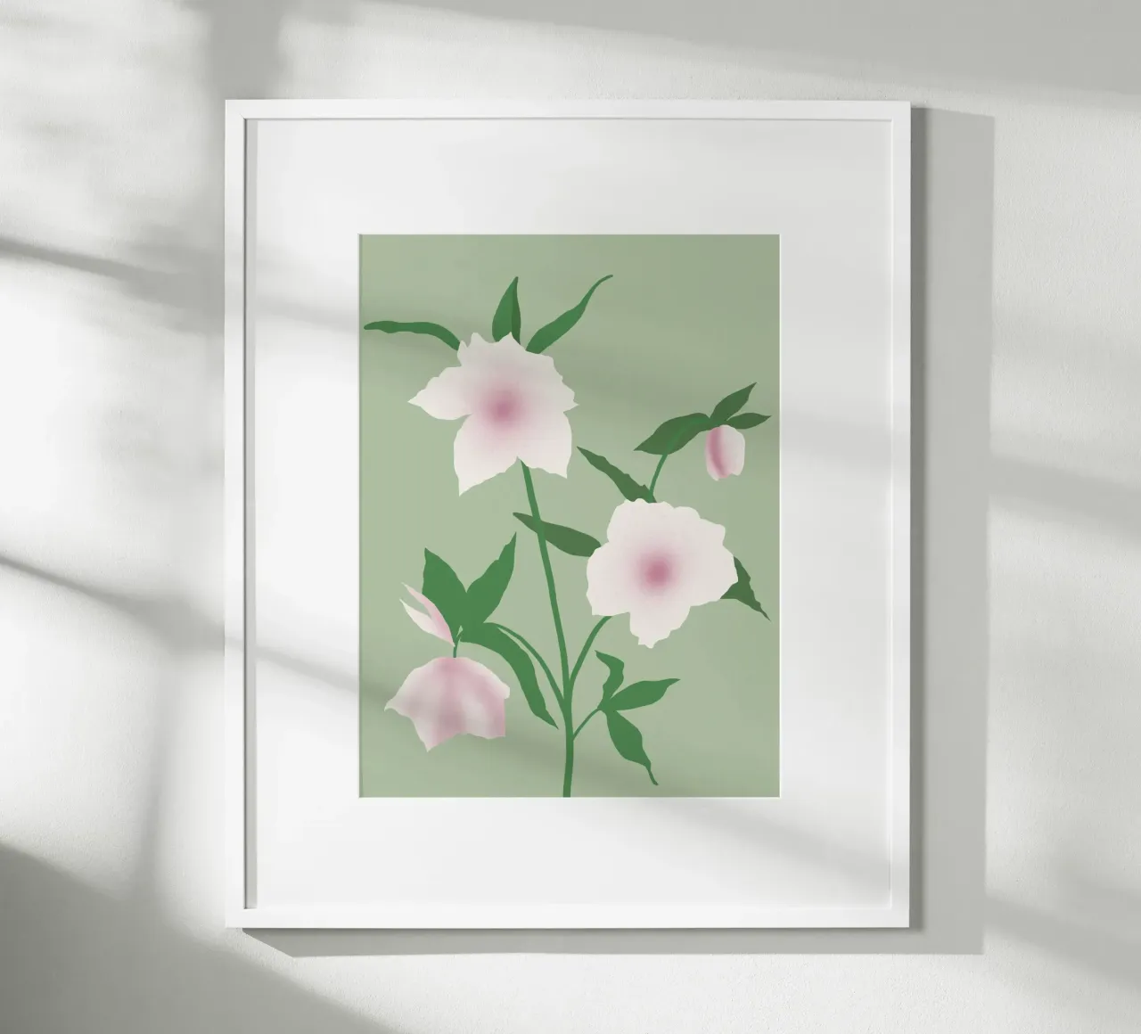 Fiore bianco di porcellana poster da Little Dean