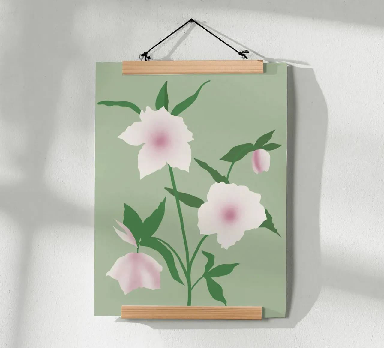 Fiore bianco di porcellana poster da Little Dean