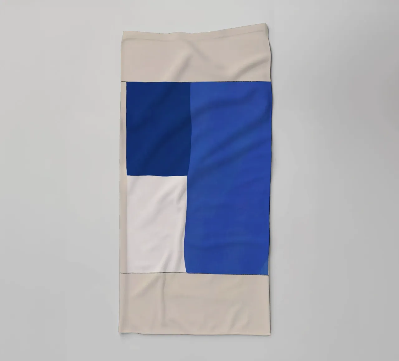 Minimal midcentury geometric block towel by Little Dean