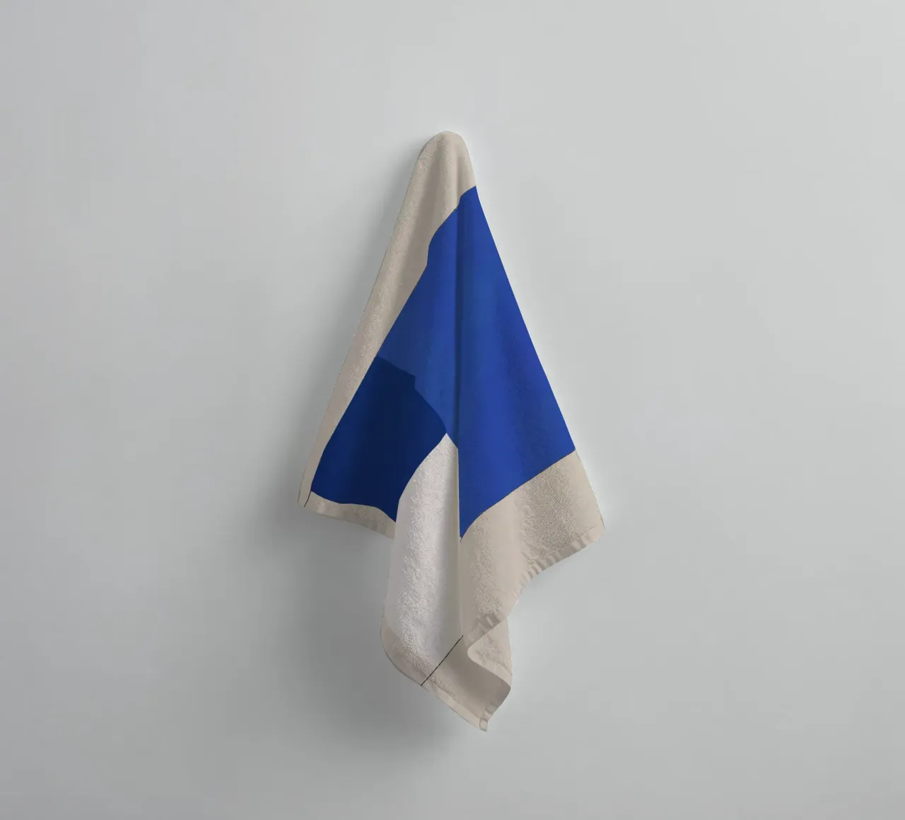 Minimal midcentury geometric block towel by Little Dean