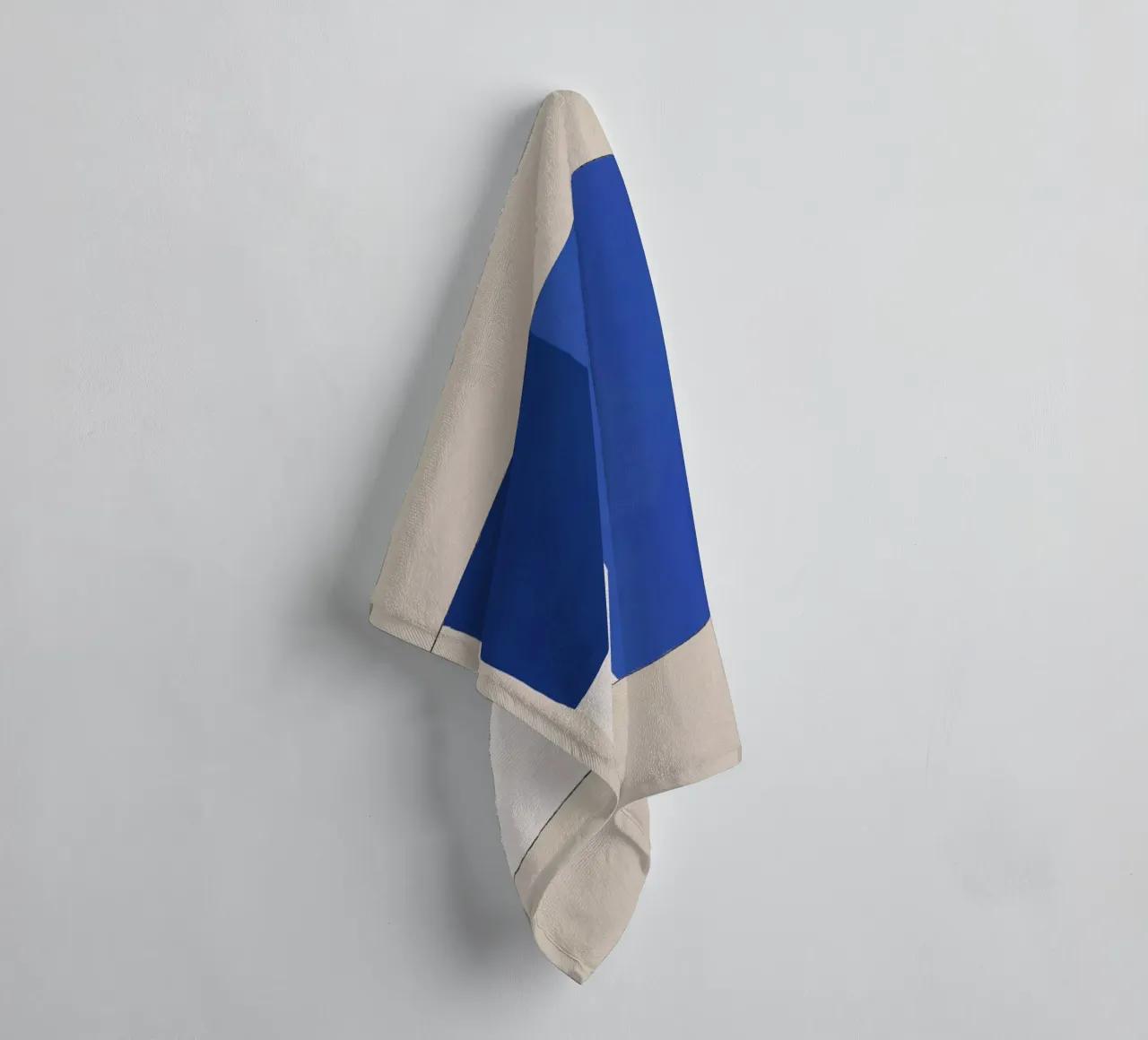 Minimal midcentury geometric block towel by Little Dean