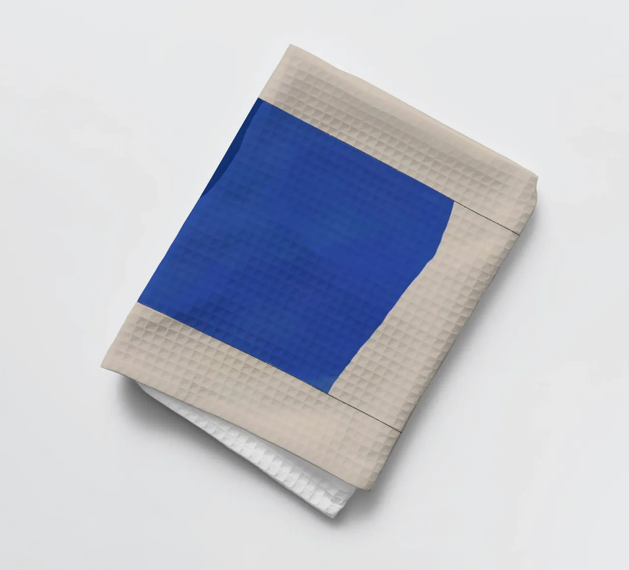 Minimal midcentury geometric block tea towel by Little Dean