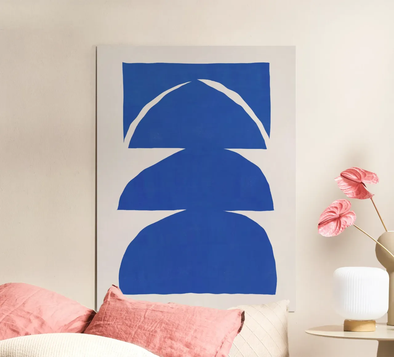 Cobalt blue cut out poster by Little Dean