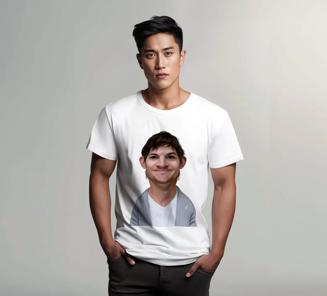 Ashton Kutcher T-Shirt von Rob Art | Illustration