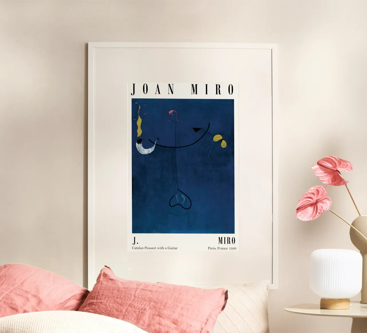 Poster della mostra di Joan Mirò poster con telaio in alluminio da khanrosie