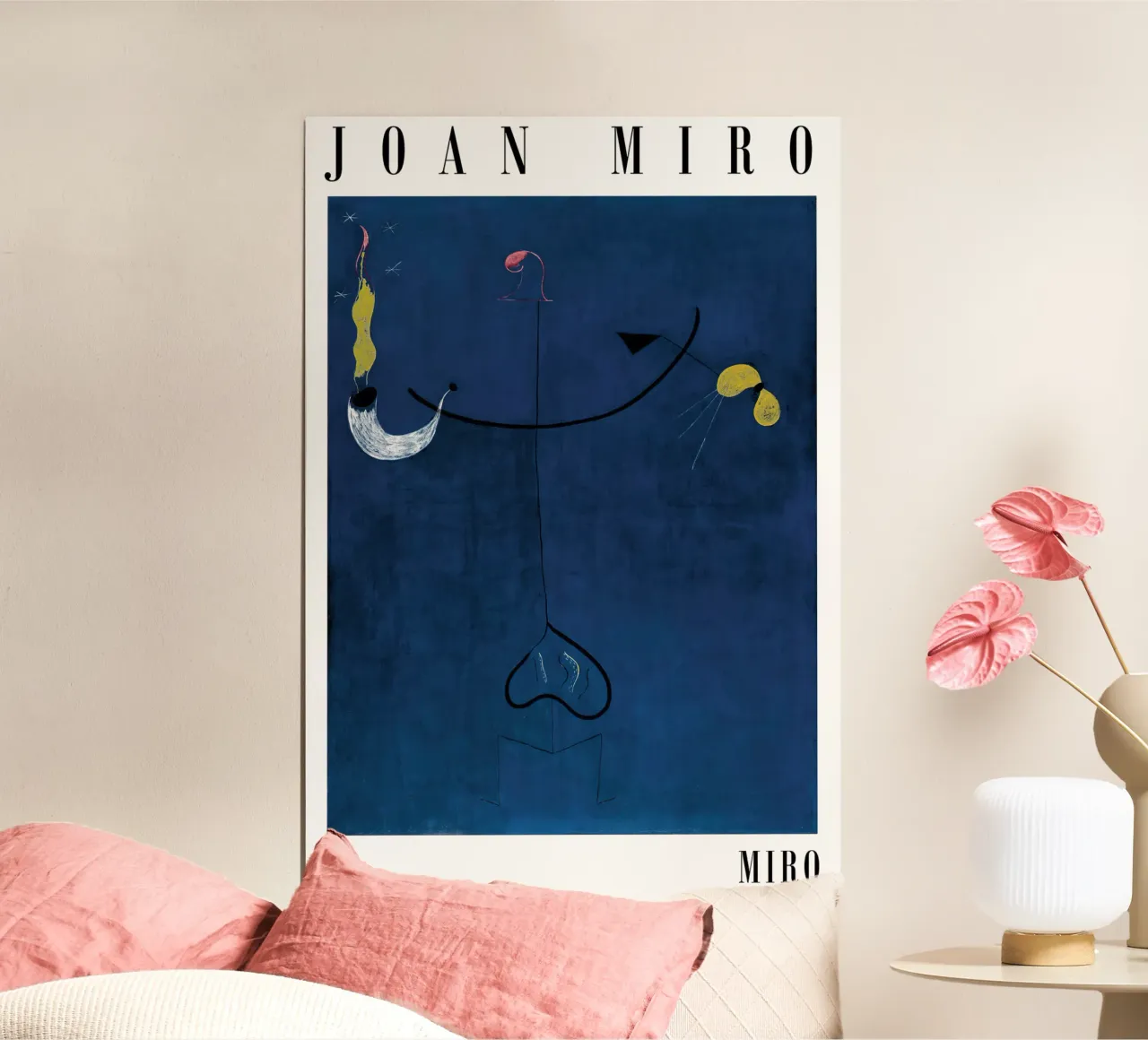 Poster della mostra di Joan Mirò poster con telaio in alluminio da khanrosie