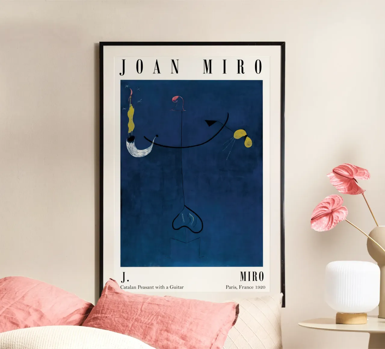 Poster della mostra di Joan Mirò poster con telaio in alluminio da khanrosie