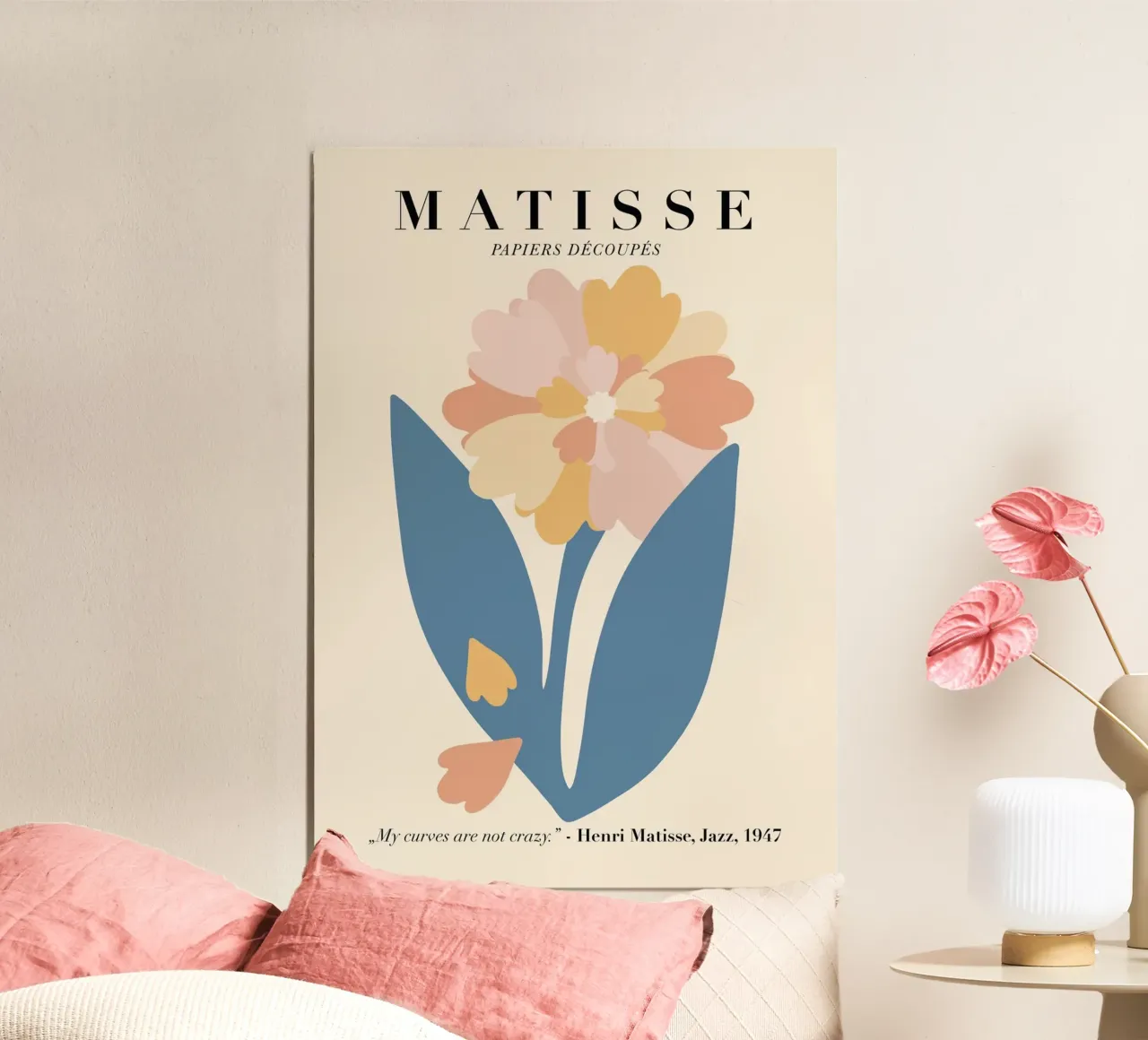 Henri Matisse Dipendente dai fiori poster con telaio in plastica da Perdana shop