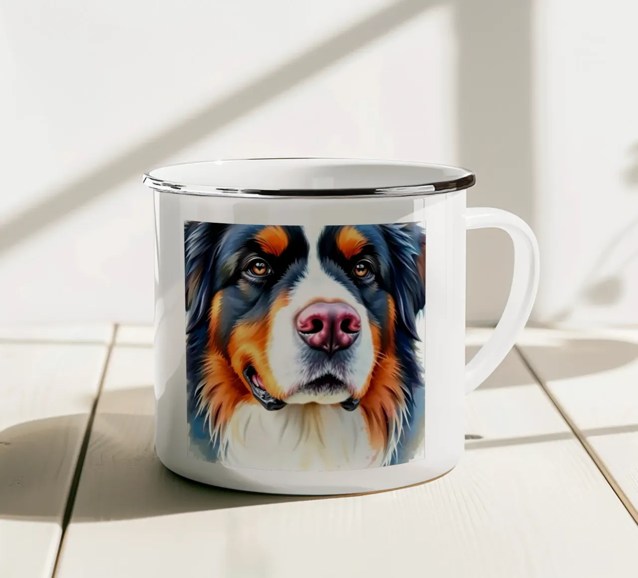 Bellissimo cane da montagna bernese #2 tazza in smalto da Yumis.Beargang.and.Me