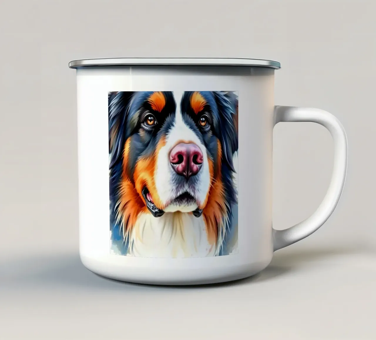 Bellissimo cane da montagna bernese #2 tazza in smalto da Yumis.Beargang.and.Me