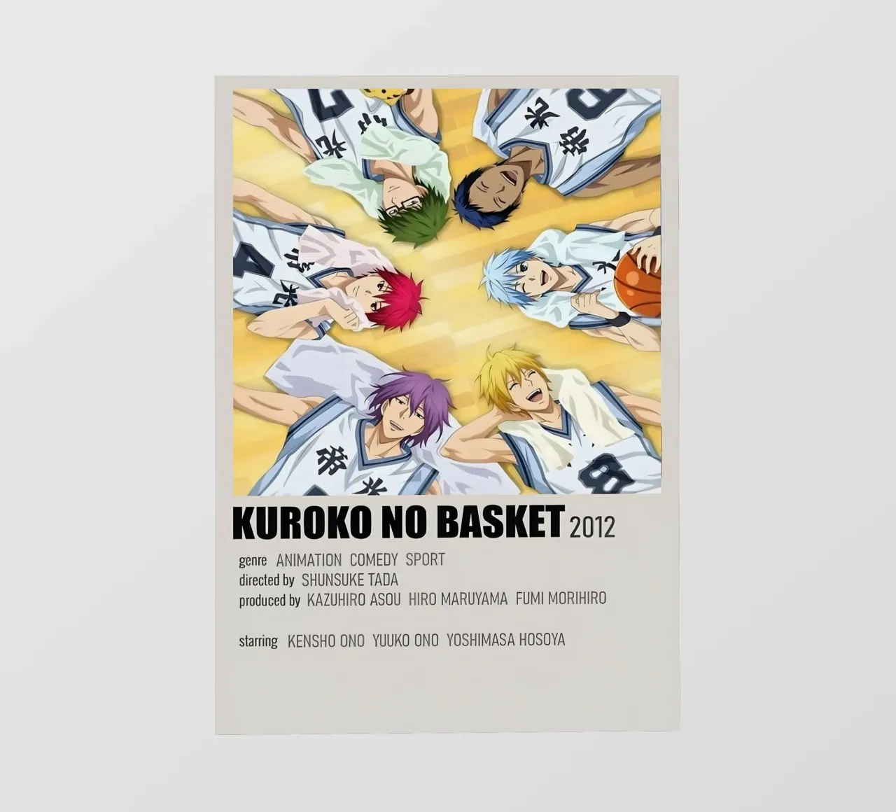 KUROKO NO BASKET 2012 pellicola backlit da Totoya