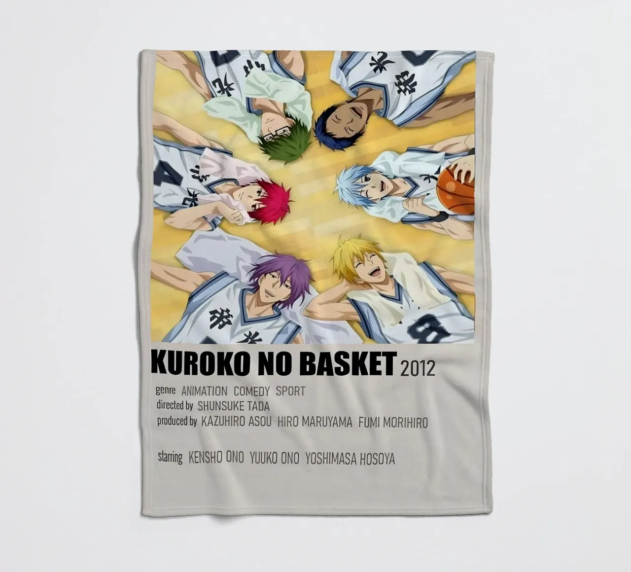 KUROKO NO BASKET 2012 coperta in pile da Totoya