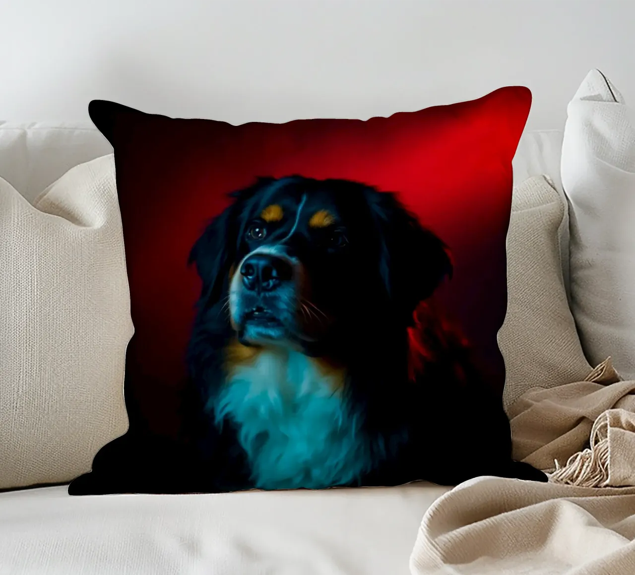 Bellissimo cane da montagna bernese #3 cuscino da Yumis.Beargang.and.Me