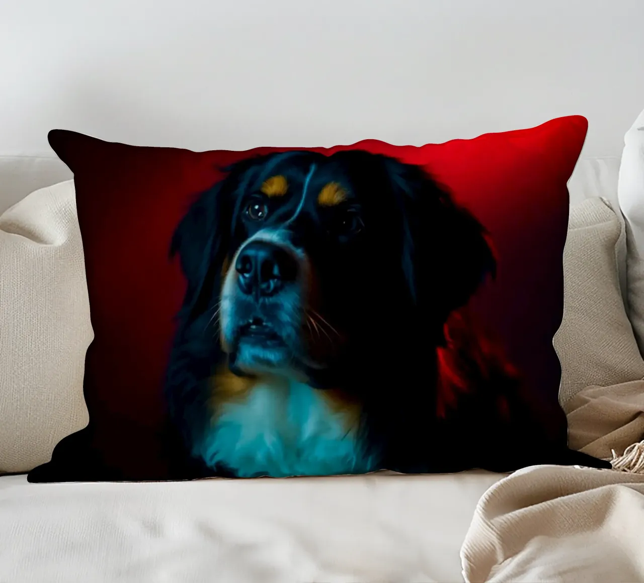Bellissimo cane da montagna bernese #3 cuscino da Yumis.Beargang.and.Me