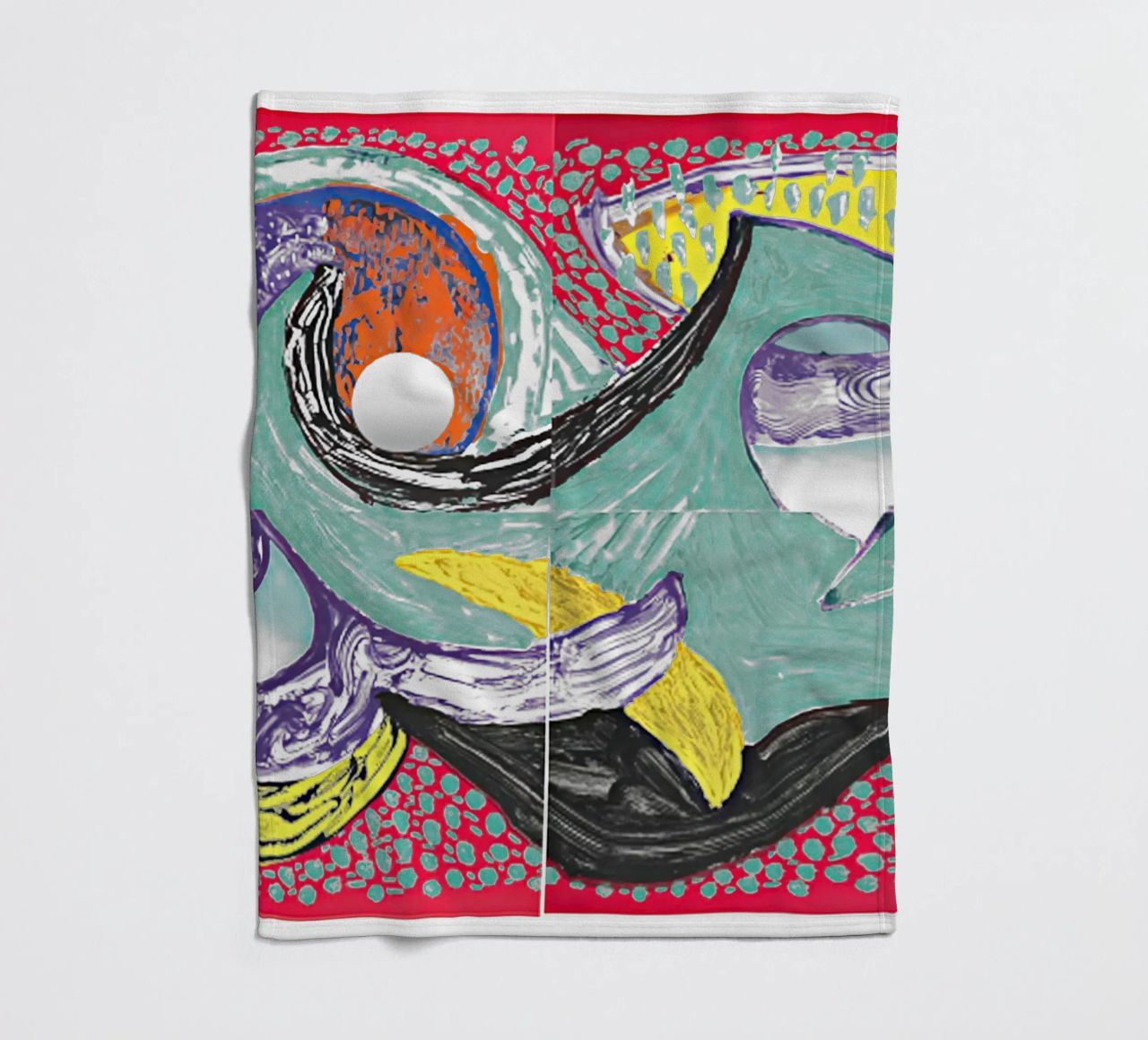 Some More New Prints, Going Round, 1994 fleece blanket by khanrosie