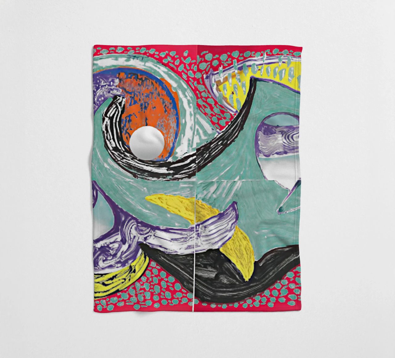 Some More New Prints, Going Round, 1994 fleece blanket by khanrosie
