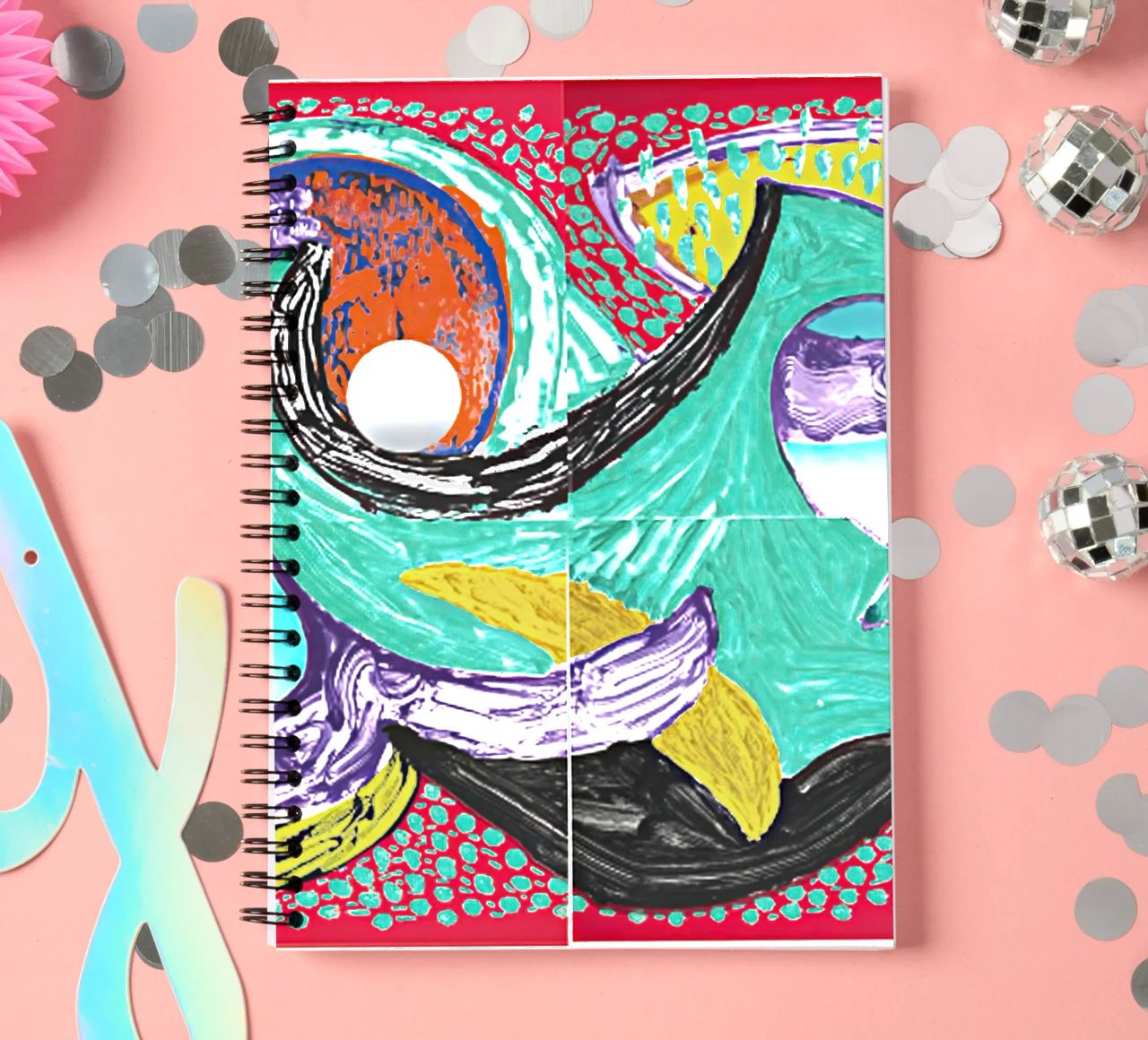 Some More New Prints, Going Round, 1994 spiral notebook by khanrosie