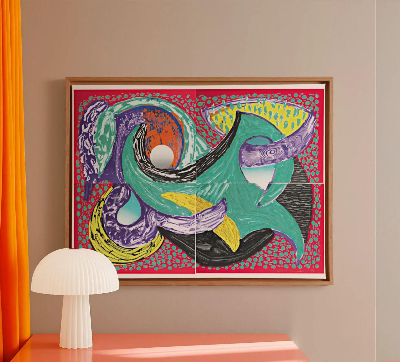 Some More New Prints, Going Round, 1994 canvas by khanrosie