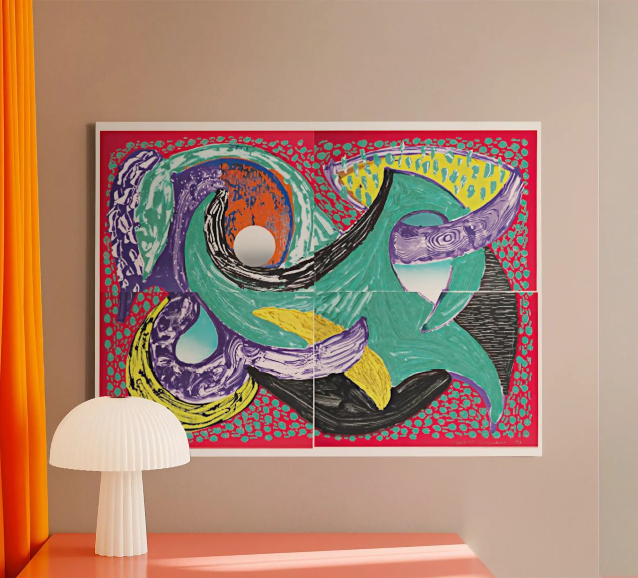 Some More New Prints, Going Round, 1994 canvas by khanrosie