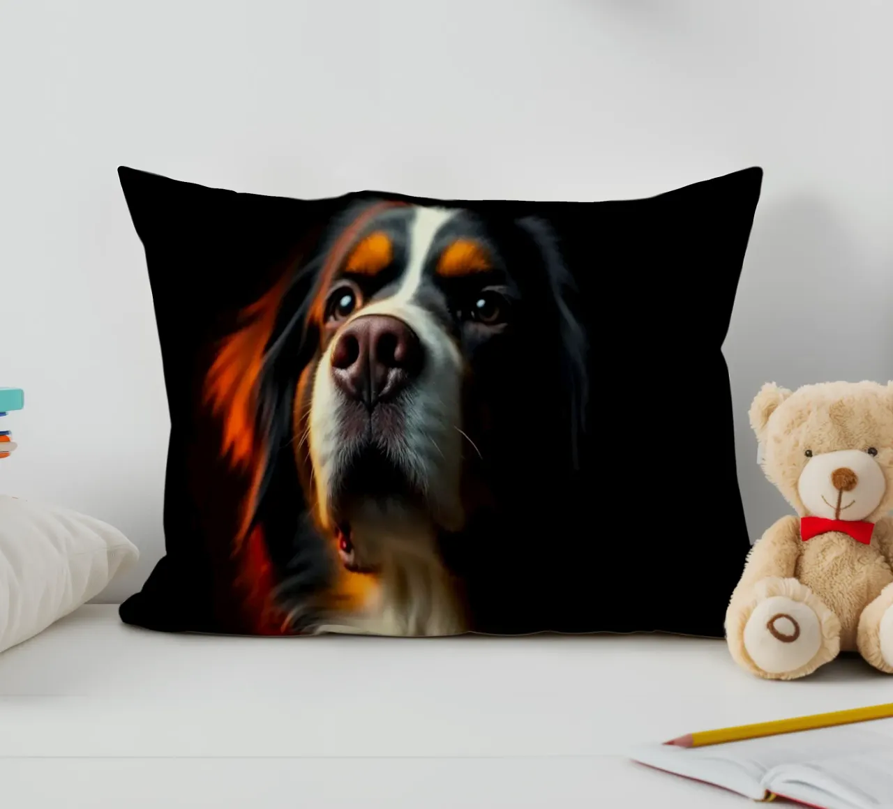 Bellissimo cane da montagna bernese #4 cuscino da Yumis.Beargang.and.Me
