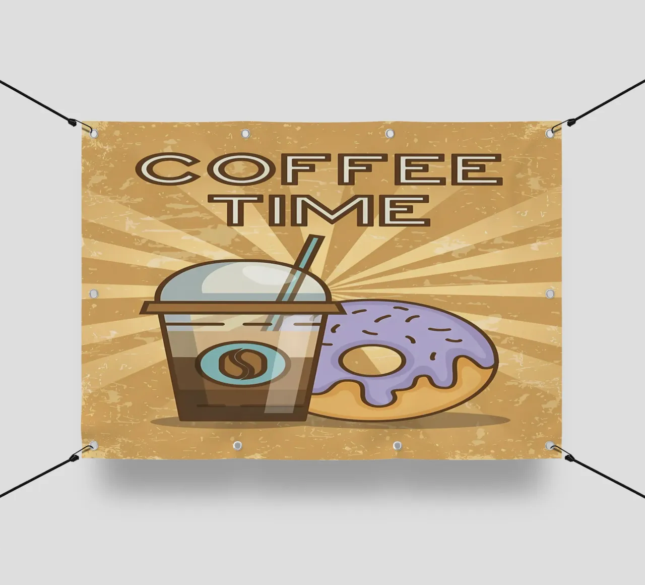 Poster minimalista per il caffè telo in pvc da Purrfect Whiskers Art