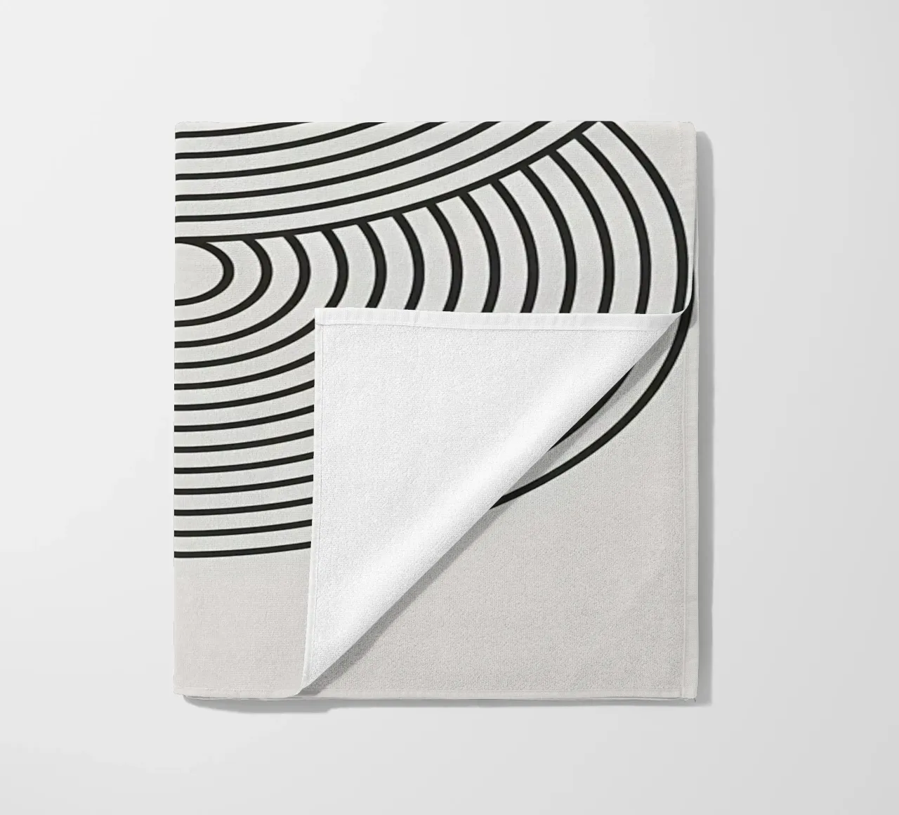 Minimalist poster beach towel by Purrfect Whiskers Art