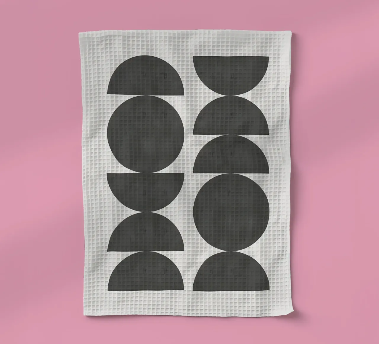 Minimalist poster tea towel by Purrfect Whiskers Art