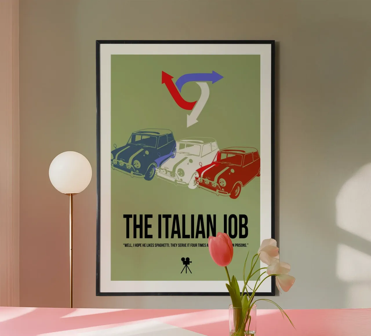 The Italian Job poster con telaio in plastica da Naxart