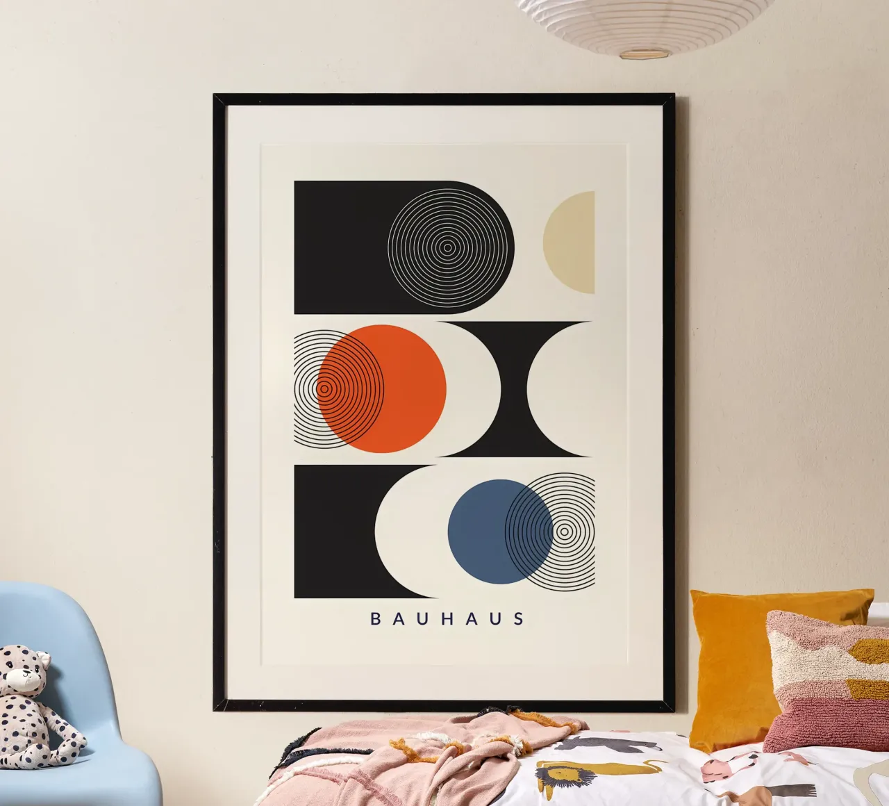 Poster minimalista poster con telaio in plastica da Purrfect Whiskers Art