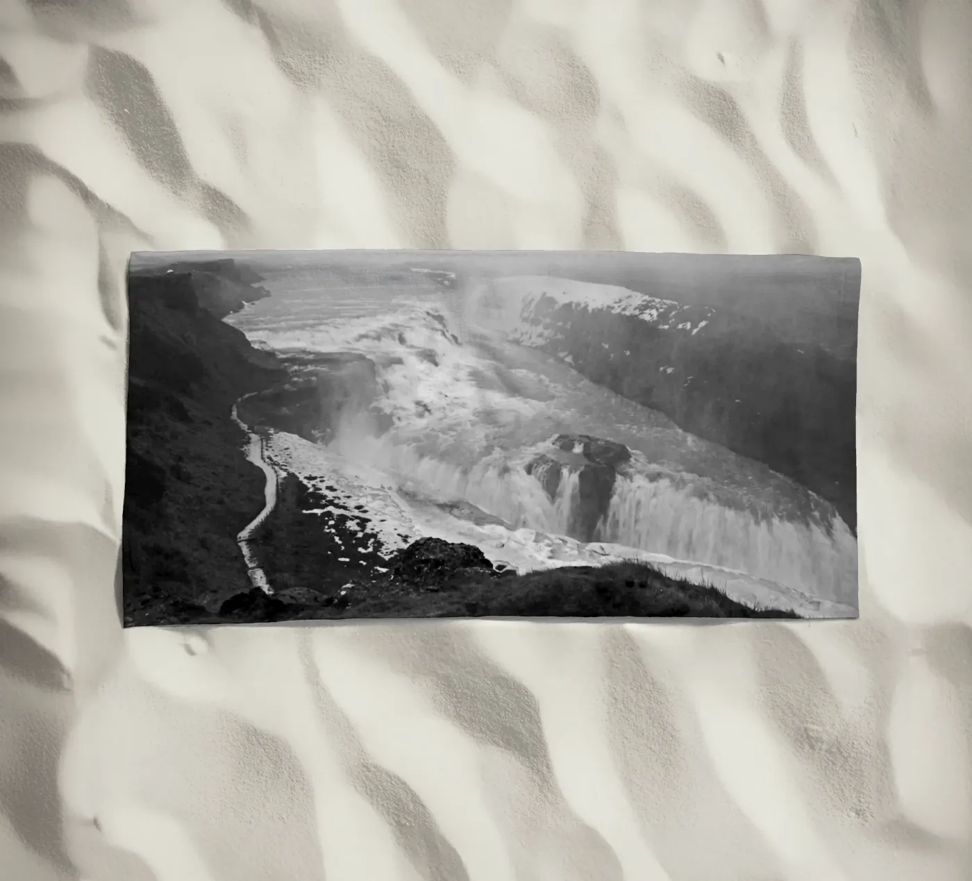 Gullfoss beach towel by Nur Mut