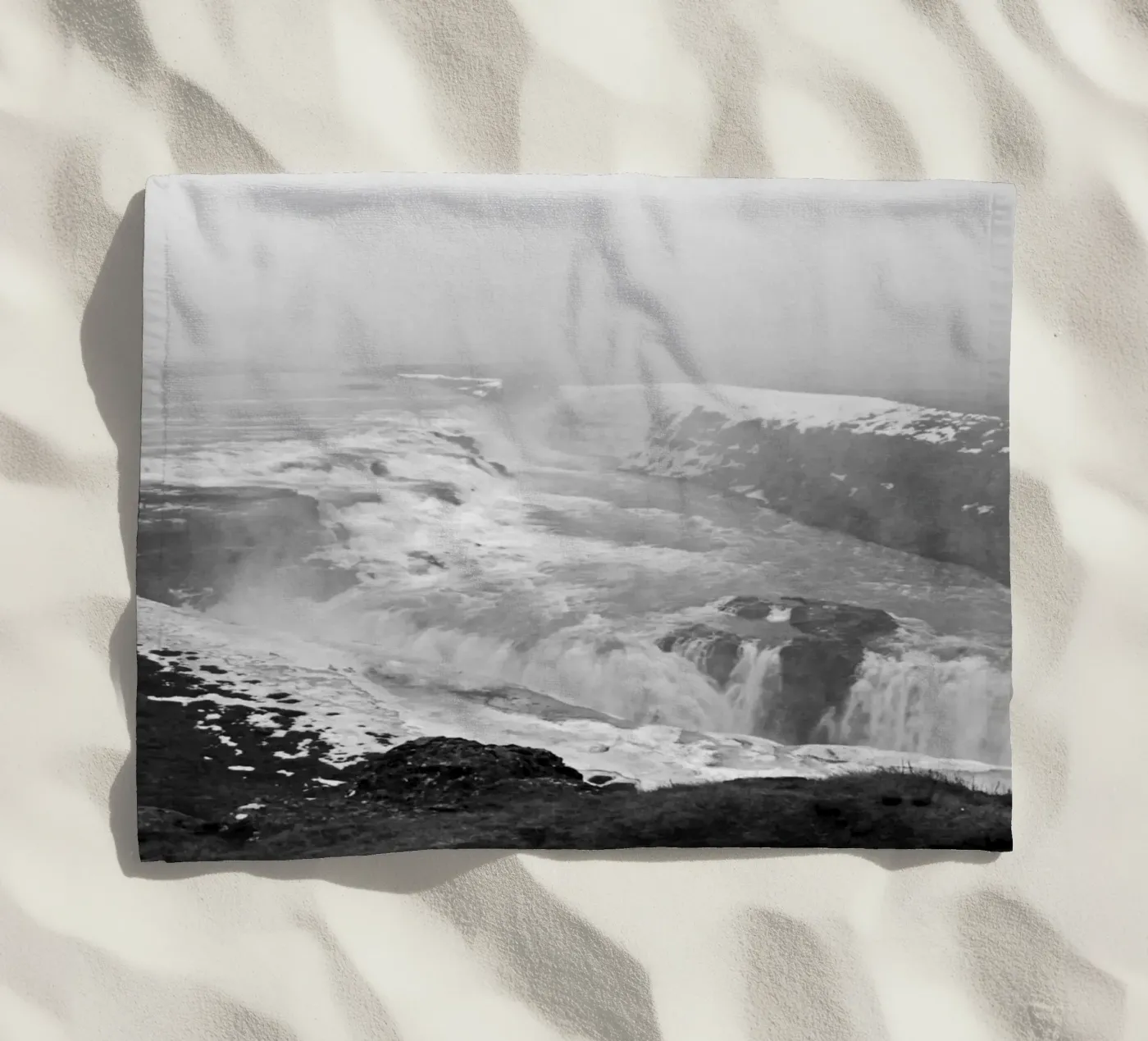Gullfoss beach towel by Nur Mut