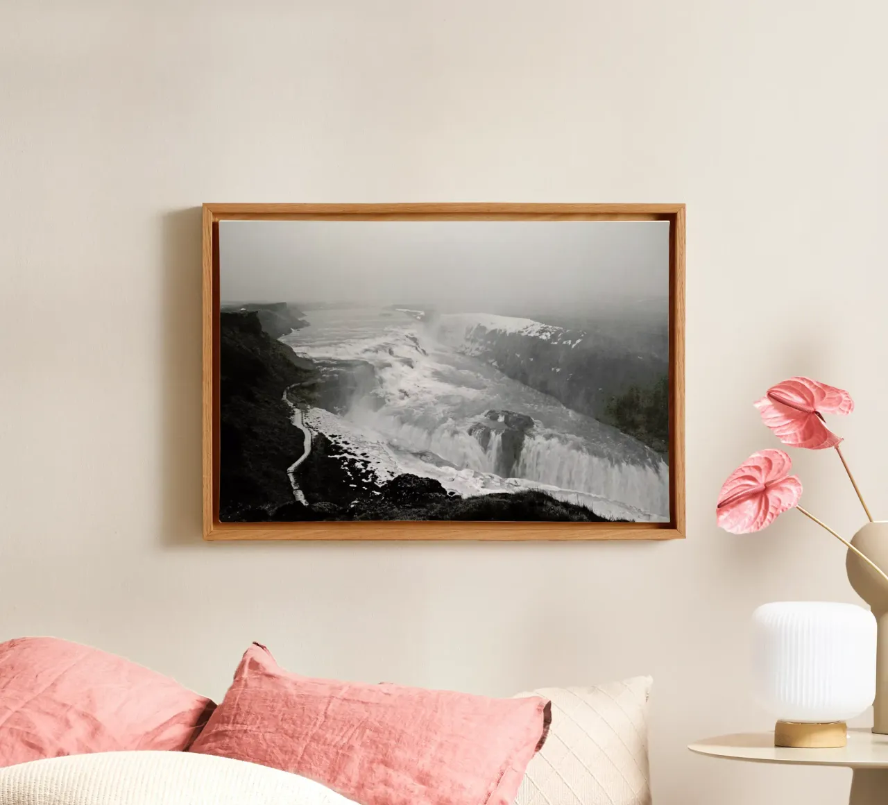 Gullfoss canvas van Nur Mut