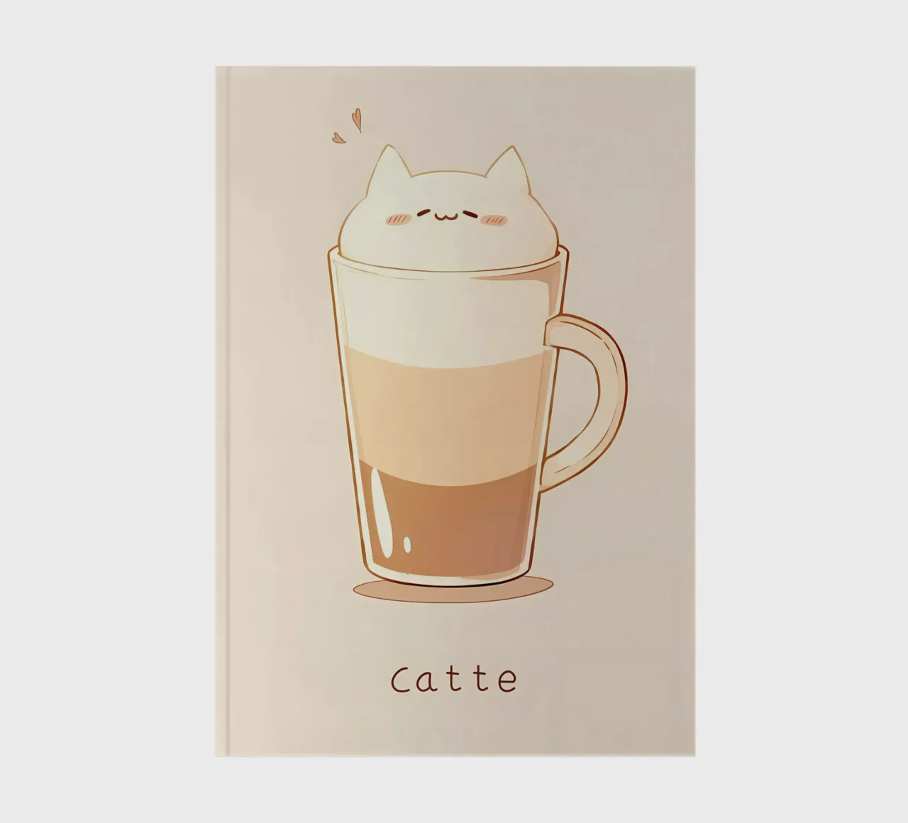 Minimalist catte poster notebook by Charles A Boudreau