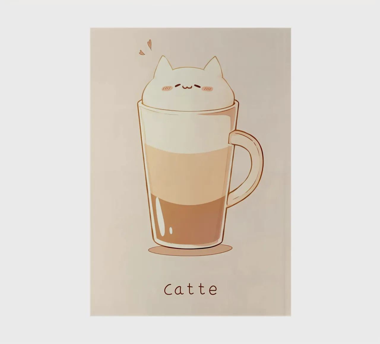 Minimalist catte poster notebook by Charles A Boudreau