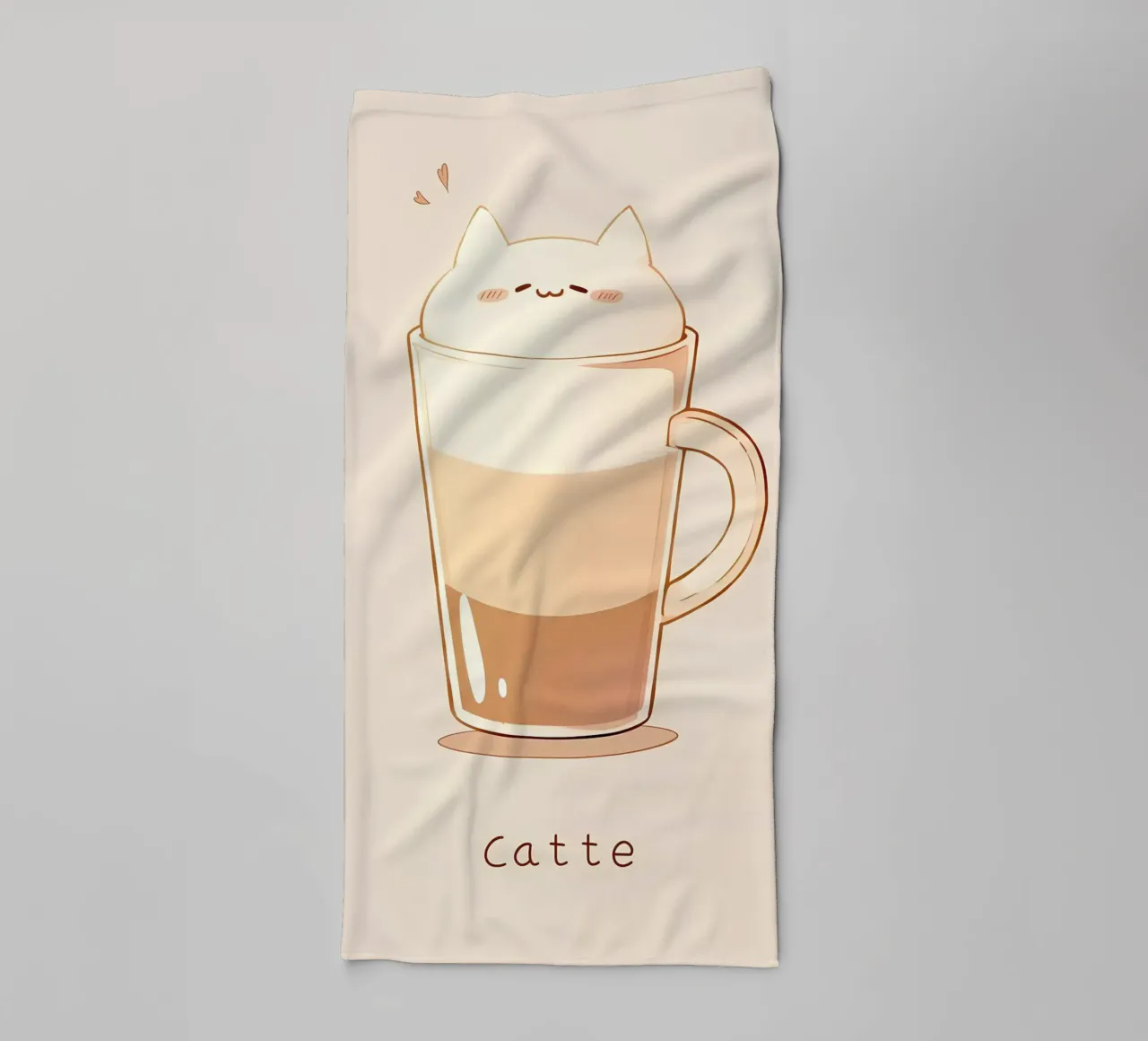 Minimalist catte poster towel by Charles A Boudreau