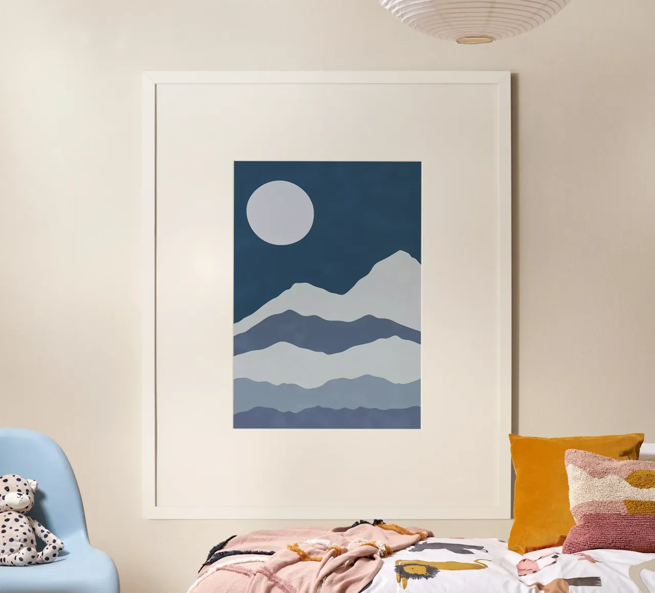 Poster minimalista per gatti poster con telaio in legno da Charles A Boudreau