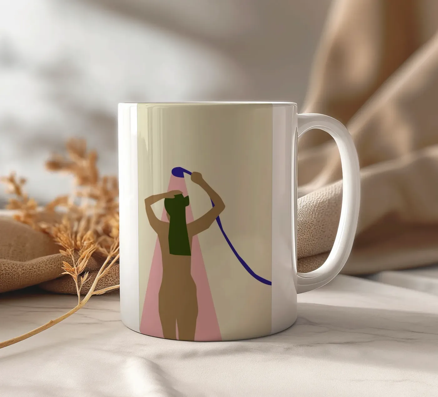 Shower ceramic mug by Helena Ravenne