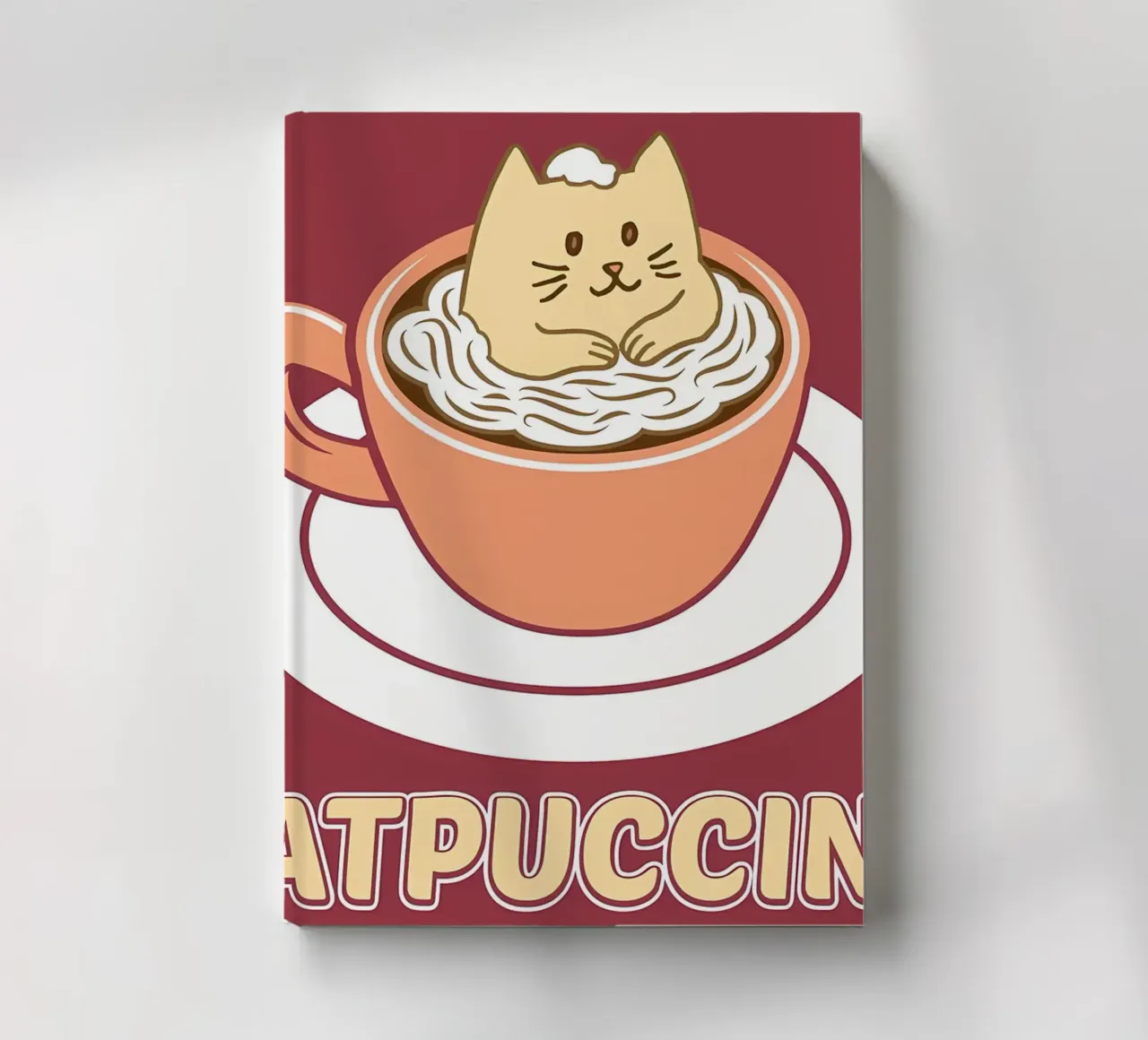 Minimalist caffee cat poster notebook by Charles A Boudreau