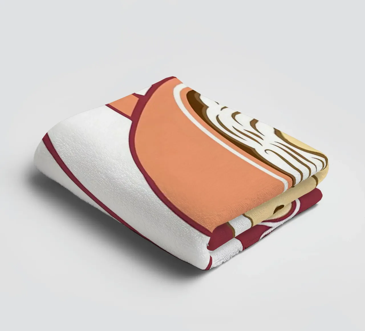 Minimalist caffee cat poster towel by Charles A Boudreau