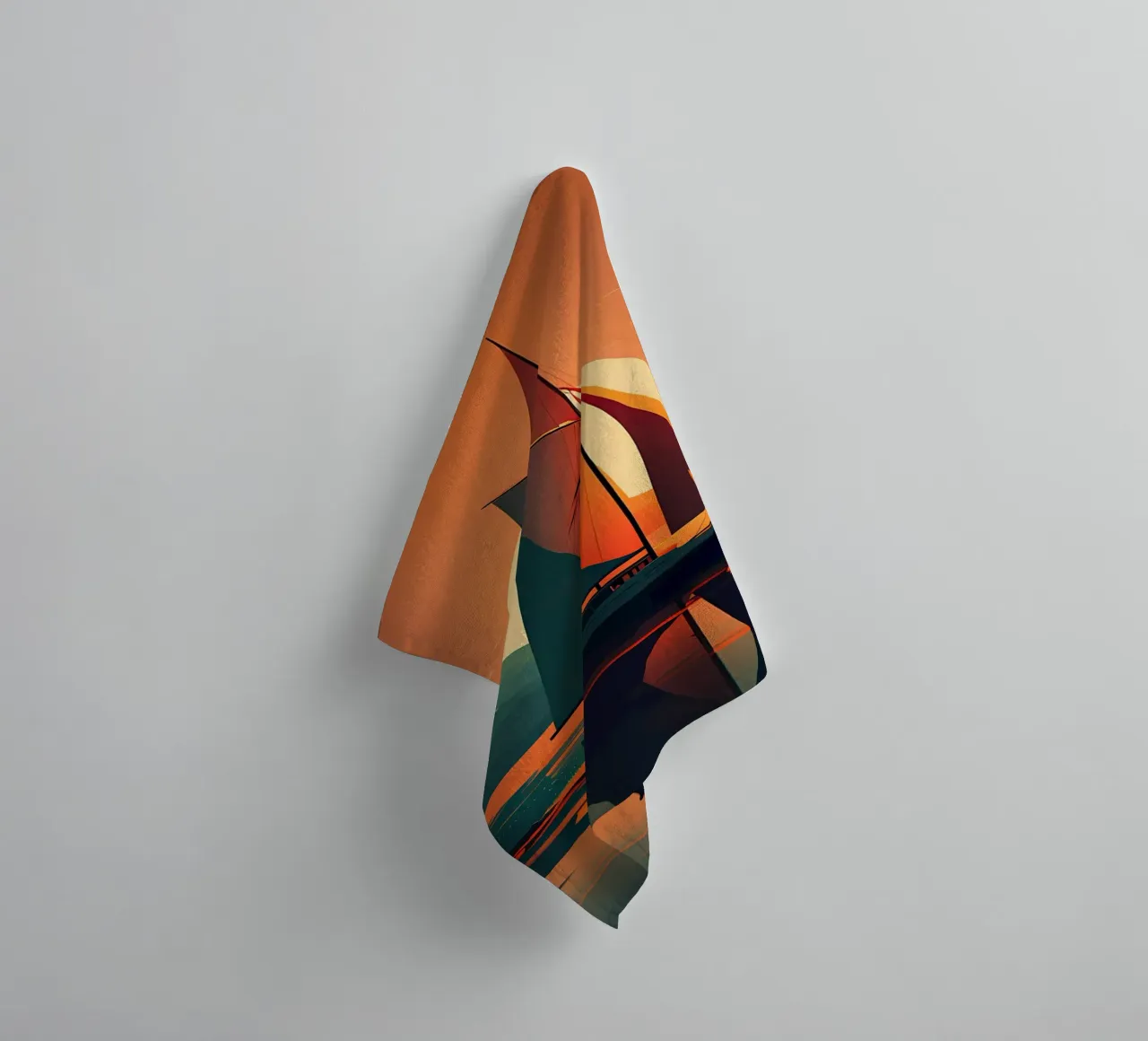 Minimalistisches Sonnenuntergangsposter Handtuch von Charles A Boudreau
