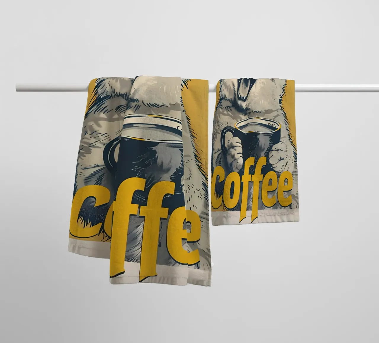 Caffè per gatti asciugamano da bagno da Charles A Boudreau