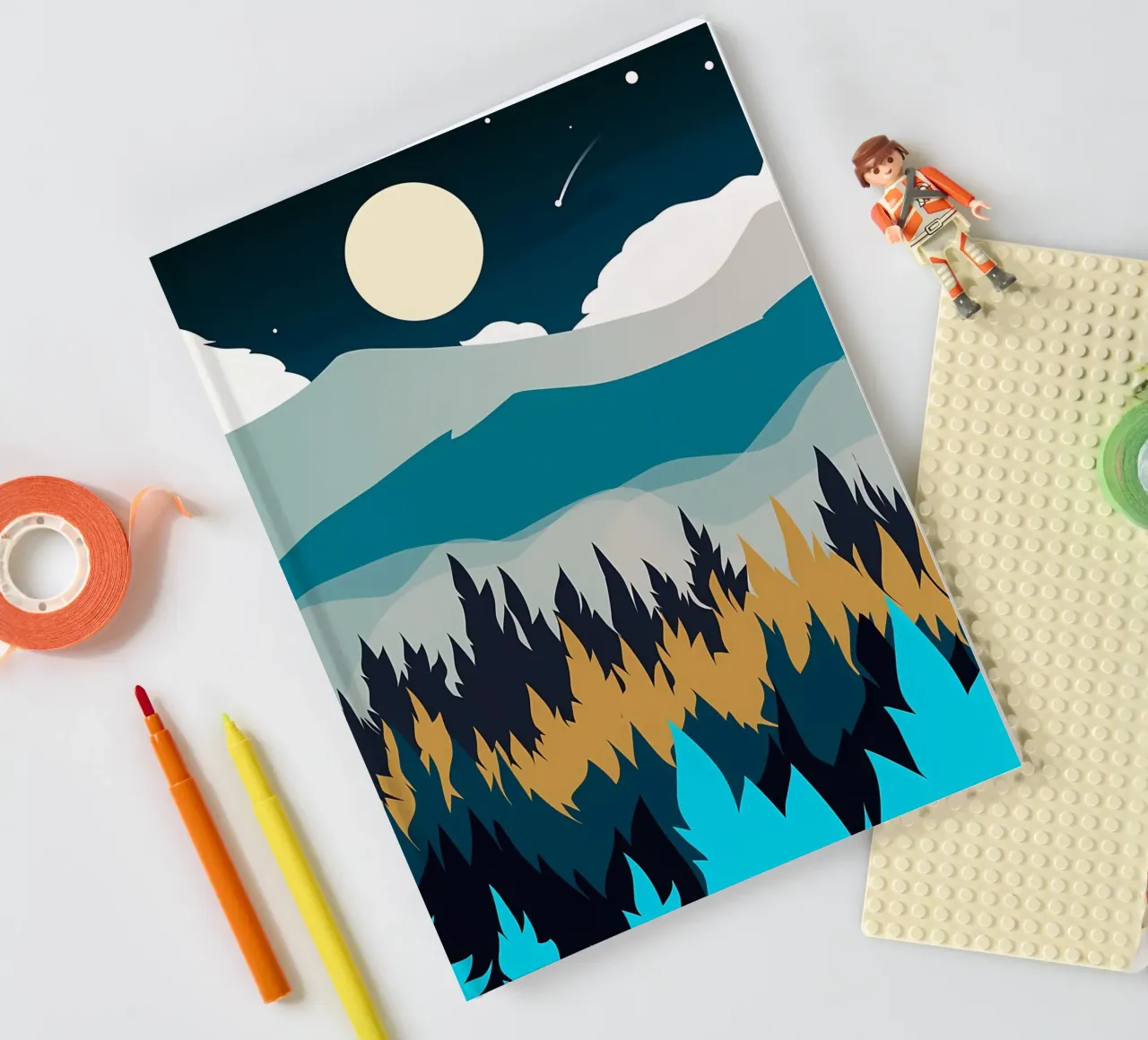 Minimalist moutain notebook by Charles A Boudreau