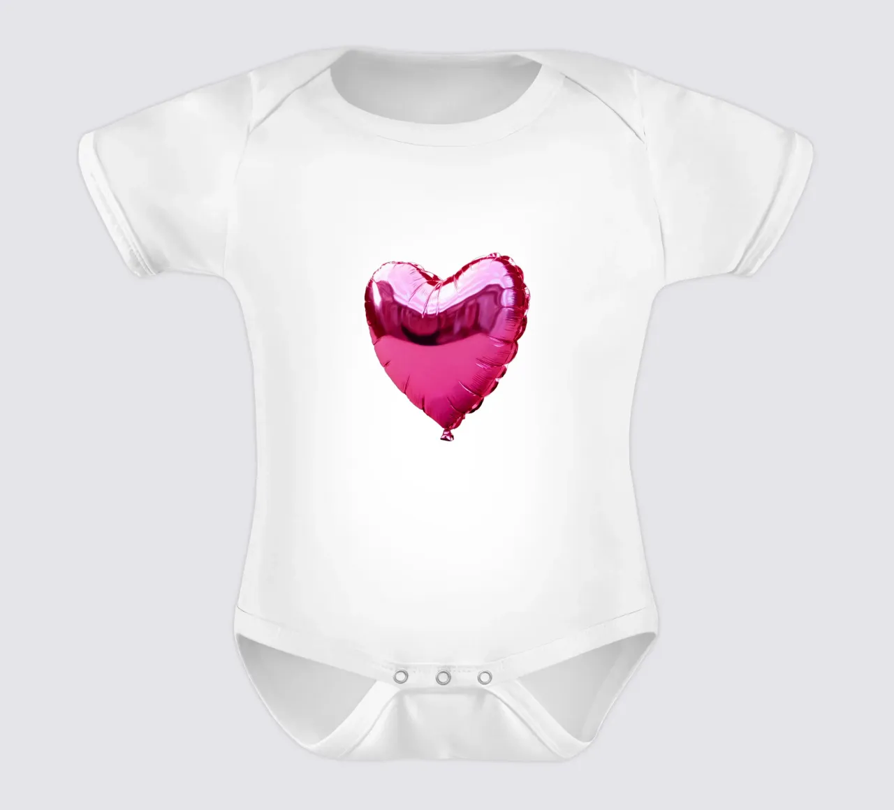Metallic Heart short-sleeve baby romper by Jonas Klein