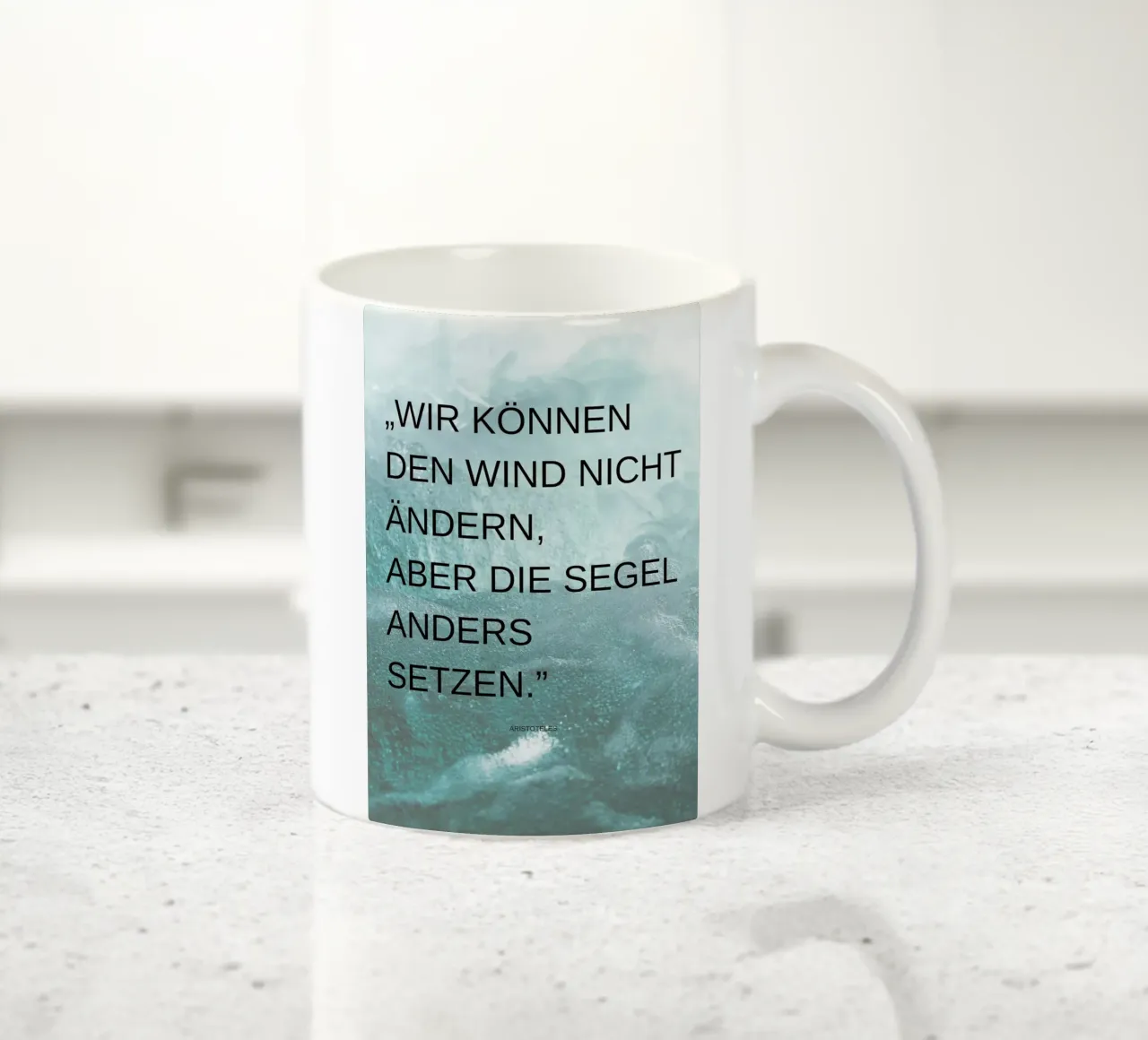 DEN WIND NICHT ÄNDERN, ABER… tazza in ceramica da Einfach Uebel