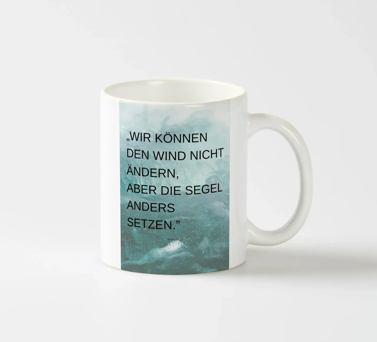 DEN WIND NICHT ÄNDERN, ABER… tazza in ceramica da Einfach Uebel