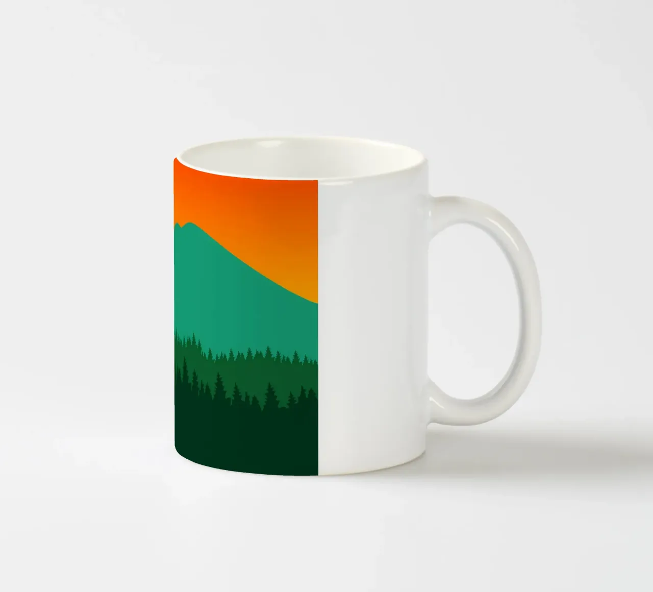 montagna alba foresta alberi tazza in ceramica da Dale Edward YoungJr